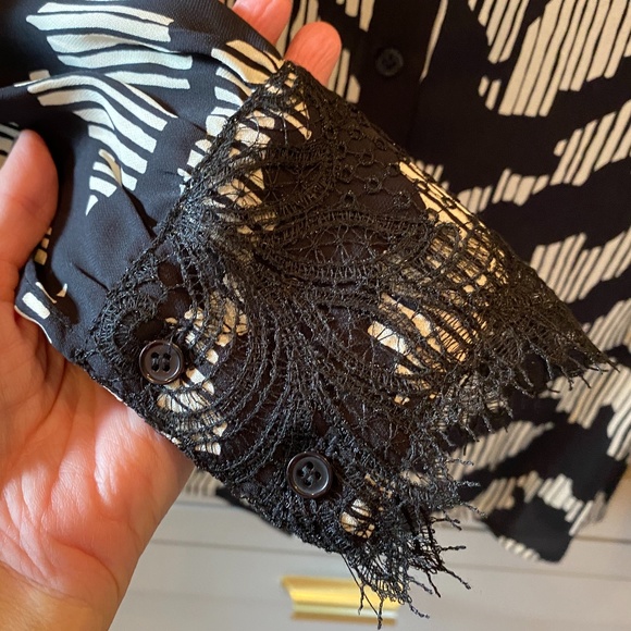 NWT REISS Ana-Lace Placement Print Top | 0 - Picture 3 of 13